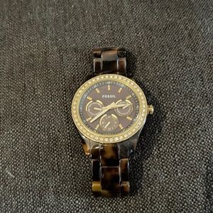 Tortoise Fossil Watch